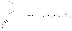 N-Methylpentylamine can be prepared by methyl-pentylidene-amine.